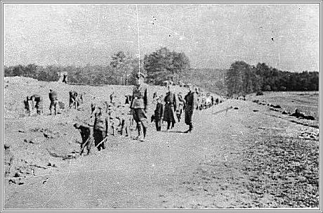 Jews at Belzec constructing Tank trap fortifications